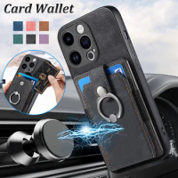 Leather Case For Huawei Honor X7 X7A X8 X8A X9 X9A 9A X30 X40 2in1 Card Slot Car Magnetic Ring Stand Back Cover