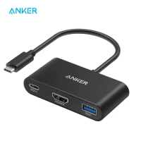 Anker USB C Hub, PowerExpand 3-in-1 USB C Hub, with 4K HDMI, 100W Power Delivery, USB 3.0 Data Port, for iPad Pro, A833 9