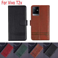 VivoT2x Phone Hoesje Case for Vivo T2x Flip Leather Wallet Protective Book Cover for Vivo T 2x Protector Case Bag Coque Funda