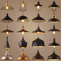 loft創意單頭鐵藝鍋蓋簡約餐廳燈具美式復古北歐工業風酒吧臺吊燈