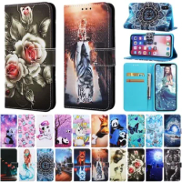 Cute Mandala Flip Phone Case For Samsung Galaxy A11 A12 A13 A14 A15 A20 A20E A21 A21S A22 5G Wallet Card Slot Protect Cover D03D
