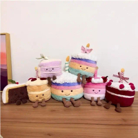 British Jellycat Gaya Sama Besar Kecil Rainbow Cake Hadiah Anak Patung Comel Mainan Mewah Comel
