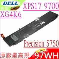 DELL XG4K6，5XJ6R，01RR3，03324J，G8XFY 電池(最高規)-戴爾 XPS 17 9700，F8CPG， Precision 5750