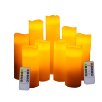 Set of 9 LED Flameless Candles Remote Control Wax Pillar LED Candles Decorative Lighting for Home Decor Party Wedding Christmas