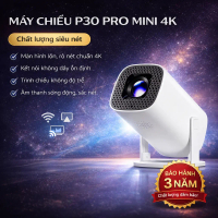 Máy Chiếu P30 Pro 4K HD Hình Ảnh Siêu Nét Sáng Rõ, Kết Nối Không Dây Truyền Màn Hình Nhanh Ổn Định, 