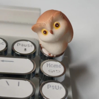 ECHOME Animal Keycap Owl Artisan Anime Keyboard Cap Custom Resin KeyCaps for Mechanical Keyboard Accessories Cute Keycaps Gift