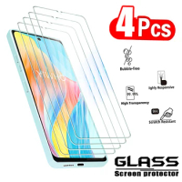 4Pcs Tempered Glass For Oppo A79 A59 A38 A58 A78 4G A98 5G A53s A73 A93 A17 Screen Protectors Protective Glass Cover Film