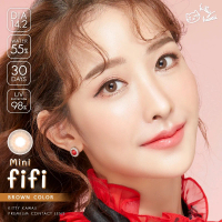 คอนแทคเลนส์ รุ่น Mini fifi By kitty kawaii มีสีเทา/ตาล Gray/Brown By Kitty Kawaii มีค่าสายตาปกติ (0.