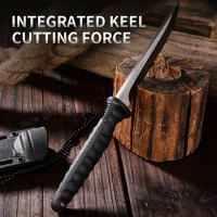 2024 New Outdoor knife self-defense knife outdoor survival Swiss army knife hardness one steel portable mountaineering