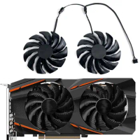 T129215SU PLD09210S12HH 88MM RX 580 GAMING GPU Fan，For GIGABYTE RX 590、580、570、480、470、GTX 1050、1060、1070 Video card cooling fan