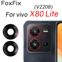 Rear Back Camera Glass Lens For vivo X80 Lite 5G V2208 Replacement With Adhesive Sticker