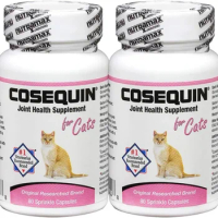 Cosequin Joint Health Supplement for Cats - With Glucosamine and Chondroitin, 2 Pack, 160 Total Capsules