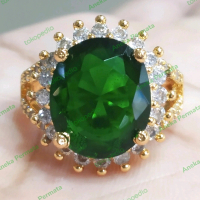 Cincin Wanita Batu Akik Permata Green Peridot HQ