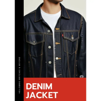 ✶แจ็คเก็ตยีนส์ผู้ชาย (Big Britches & Beyond's Dark Wash Denim Jacket) สไตล์: แจ็คเก็ตยีนส์ทรงคลาสสิก