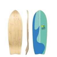 3.0 Land Surf Skateboard Deck Carver Carbonized Bamboo Fiberglass 24-74cm