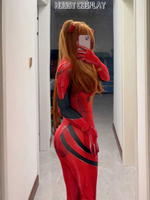 Hot  New Century EVA Evangelion Asuka Cos Admire Lingbo Cosplay Tights Anime Battle Suit for Women
