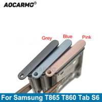 Aocarmo Micro SD SIM Card Tray Slot For Samsung Galaxy T865 T860 Tab S6 Replacement Parts