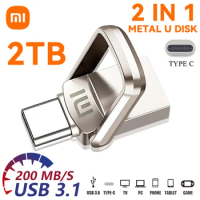 Xiaomi 2TB U Disk 1TB 512GB Pen Drive USB 3.0 Type-C Interface Mobile Phone Computer Mutual Transmission Portable USB Memory