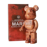 Bearbrick 400% 28cm Mars Be@rBrick ABS plastic material gift doll hand-made joint rotation with sound water transfer printing pr
