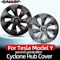 For Tesla Model Y Car 19 inch carbon second generation cyclone hub cover Wheel Hubcap Kit full Coverage Accessories Decoration
