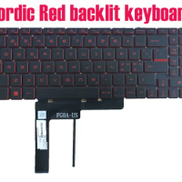 Nordic Red backlit keyboard for MSI S1N-3EAR2M2-SA0 GF66 GF76 GL66 GL76