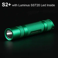 Convoy Green S2+ with Luminus SST20 Led Flashlight 18650 Flash Light Torch High Powerful EDC Lanterna Fishing Camping Work Light