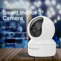 Vstarcam CS28 3MP 1296P Wireless PTZ IP Dome Camera Smoke Alarm Absent Detection Home Security CCTV Intercom Baby Monitor