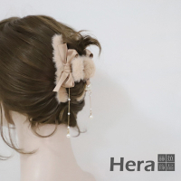 【Hera 赫拉】秋冬毛絨珍珠流蘇鯊魚夾/髮夾-2色 H110120326