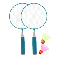 Badminton Set Reinforced Children's Badminton Racket 2 Nylon Shuttlecocks Included Entertainment Racquet Sports Toys For Indoor