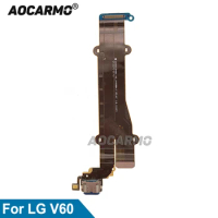 Aocarmo For LG V60 ThinQ USB Charger Dock Charging Port Connector Bottom Mic Microphone Circuit Board Flex Cable Repair Part