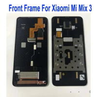 Original Black Front Frame LCD Supporting Housing Faceplate Bezel / Middle Frame with Flex Cable For Xiaomi Mi mix 3 mix3