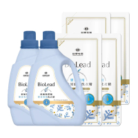 《台塑生醫》BioLead抗敏原濃縮洗衣精 嬰幼兒衣物專用 2瓶+4包-2瓶+4包