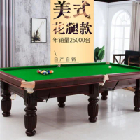 American Standard Indoor Marble Commercial Billiard Table, Black 8 Nine Ball Snooker, Adult Indoor Snooker