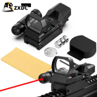 Red &amp; Green Dot Reflex Sight with Red Laser Sight, 4 Reticle Sight Optics, Rifle Holographic Scope