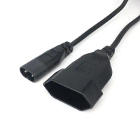 IEC320 C8 Male to Europe Schoko CEE7/16 Outlet Female socket Power Extension Cable For PDU UPS 35cm