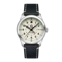 【LUMINOX 雷明時】雷明時P-38 LIGHTNING閃電 飛行員腕錶 瑞士錶(米色 / 9527)