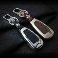 Leather Car Styling Key Cover Case For Ford Focus 2 3 ST Mondeo Kuga Fiesta Ecosport Ranger Escape Key Case For Ford Key Cover