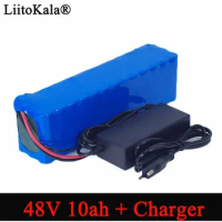 LiitoKala e-bike battery 48v 10ah 18650 li-ion battery pack bike conversion kit bafang 1000w + 54.6v Charger