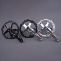 SKEACE Bicycle Hollow Integrated Crankset Fixed Gear Bike Crankset 48T 165mm Fixie Bike Single Speed Chainwheel Chainring