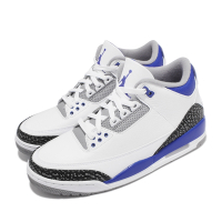 Nike 休閒鞋 Air Jordan 3 Retro 男鞋 AJ3代 復刻 喬丹 爆裂紋 小閃電 白 藍 CT8532145