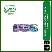 Mentos Incredible Chew Candy 45gm Grape Apple Strawberry