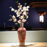 New Chinese ceramic vase advanced sense blue and white porcelain vase home porch decoration handicraft