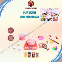 Mainan Masak masakan anak Play House Mini Kitchen Set warna Pink