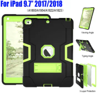 Armor Case For iPad 9.7 inch 2018 2017 Heavy Duty Silicone TPU + PC Hard Stand Drop Shock Proof