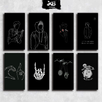 XB 10X20 Hiasan Dinding AESTHETIC BLACK Poster Kayu MDF Motivasi BLACK Wall Decor Rumah Pajangan Dek