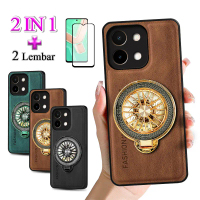 Casing For VIVO Y28 4G        Wallet Leather Kulit Cover Dompet Lipat 2 Lembar Film Pelindung Layar 