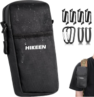 Hikeen X-Pac Backpack Strap Phone Pouch with Carabiner Weatherproof Tactical Molle Pouch for Outdoor