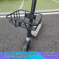 Electric Scooter Universal Metal Basket Bicycle Front Bold Waterproof Storage Basket with Inner Bag Scooter Accessories