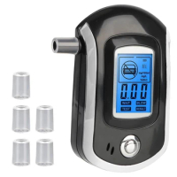 Mini Breath Alcohol Tester Portable Alcohol Tester AT6000 LCD Digital Display Automotive Electronic Accessories