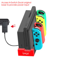 1/2PCS PG-9186 Controller Charger Charging Dock Stand Station Holder for Nintendo Switch Joy-Con Game Console with Indicator